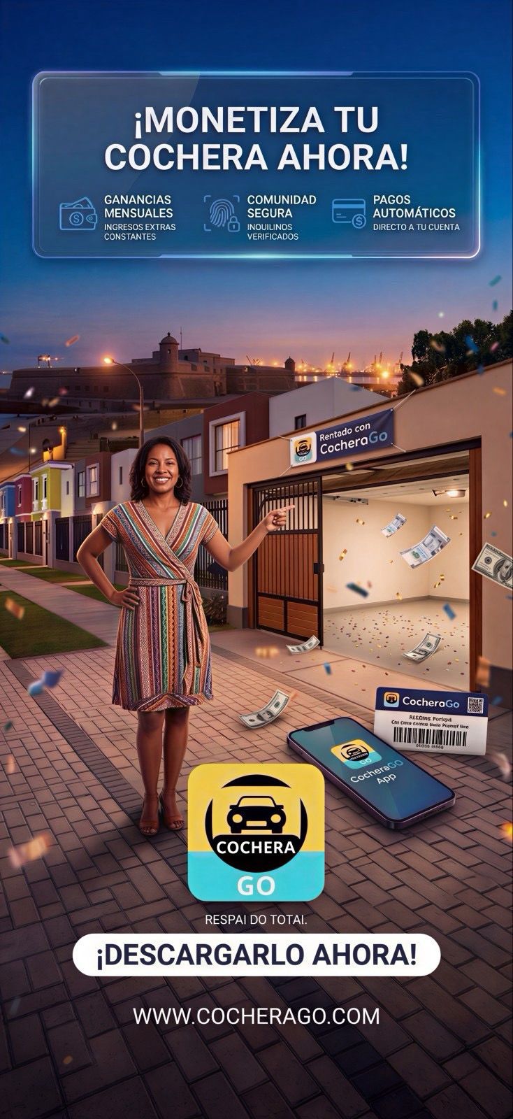 Monetiza tu cochera ahora — propietarios